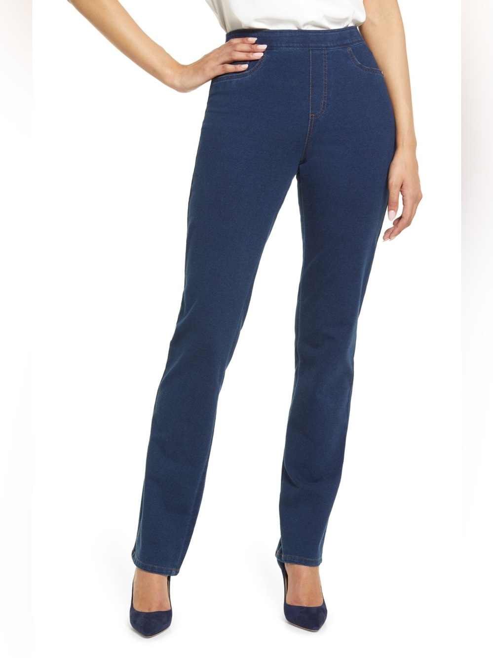 Ming Wang Straight Leg Pull on Jeans / Jeggings